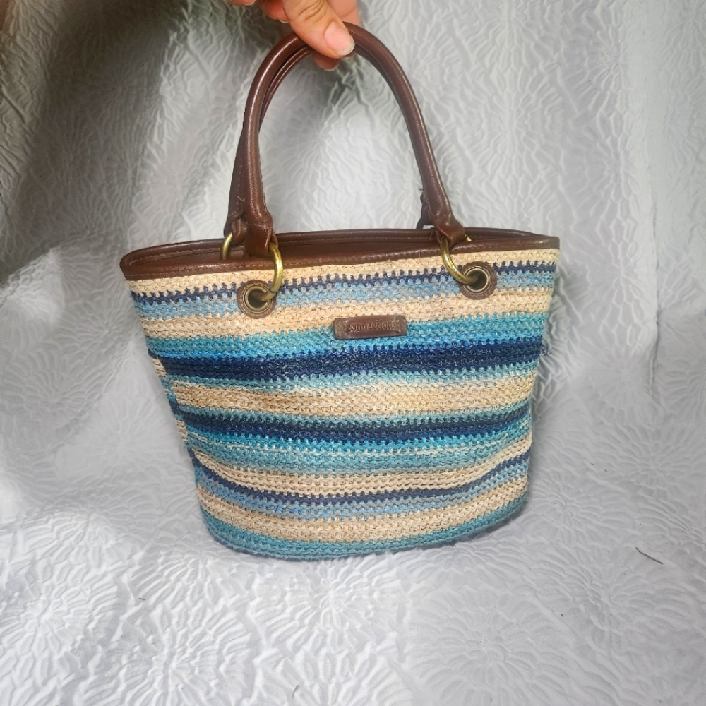 Vintage Connections Y2k Striped Woven Bag Purse
